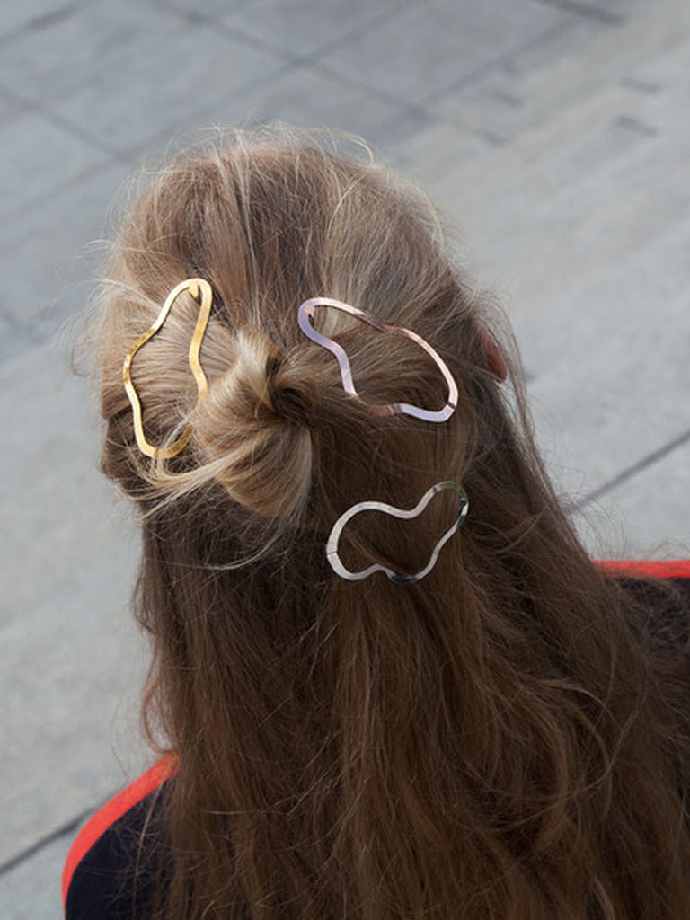 Greta hair-clip, silver