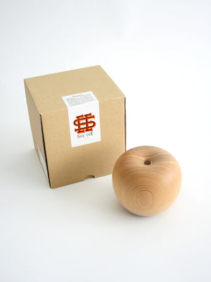 SeeSee Apple flower vase Japan wood