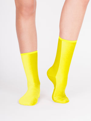 Velvet ankle socks, limoncello